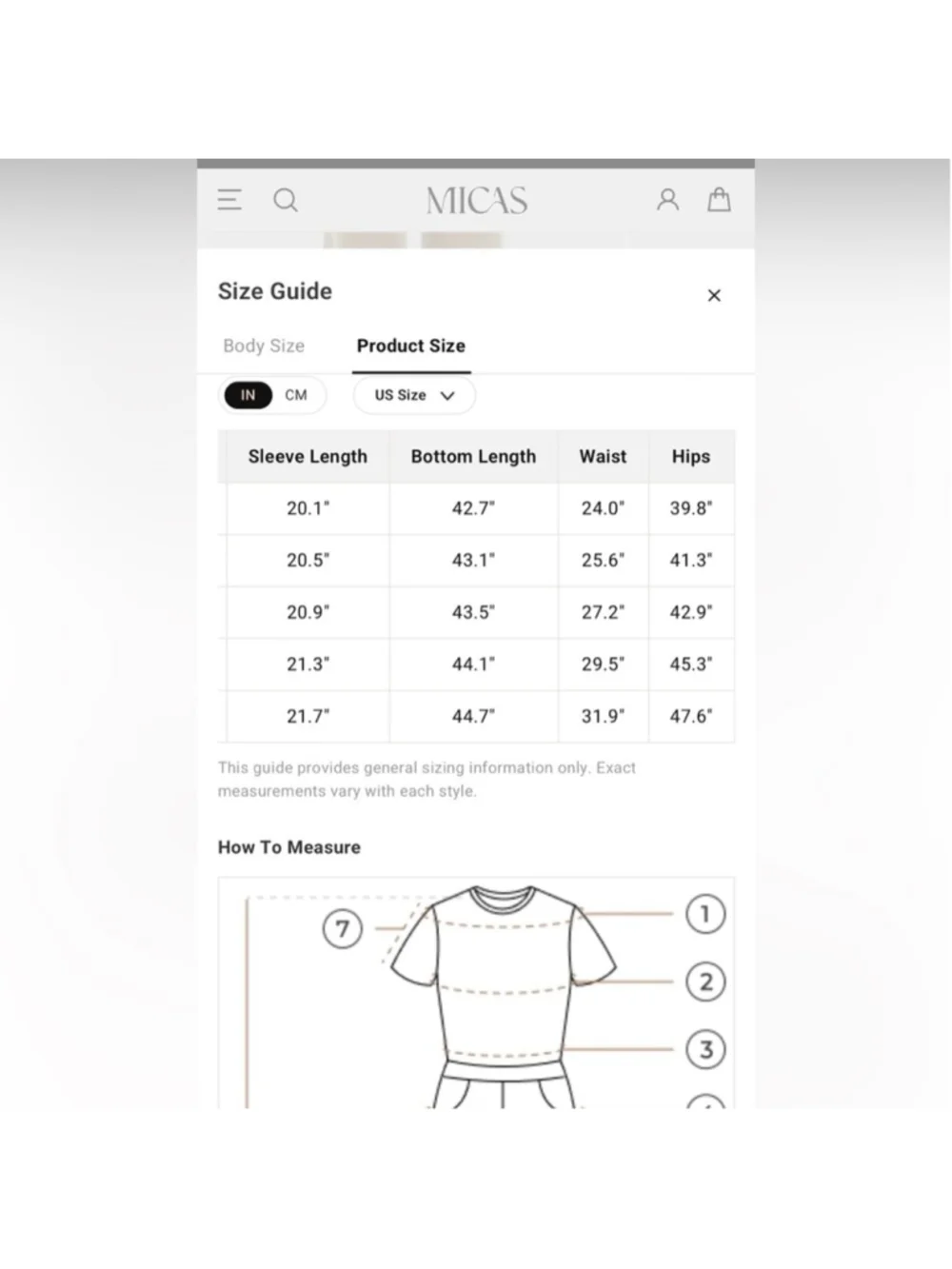 Micas Asymmetric Top And Pants Set Size XS LP-1